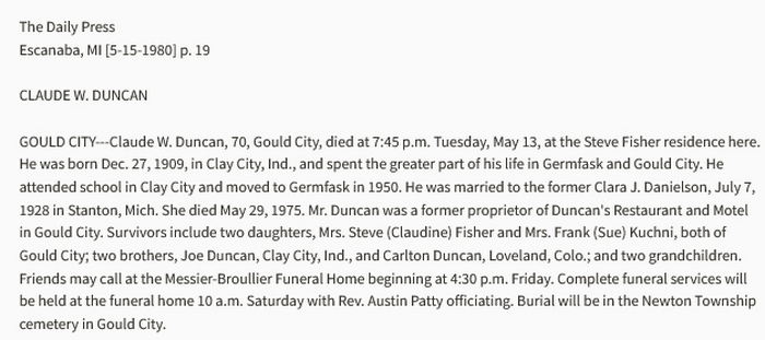 Duncans Motel and Restaurant - Claude Wilburn Duncan 1909-1980 (newer photo)